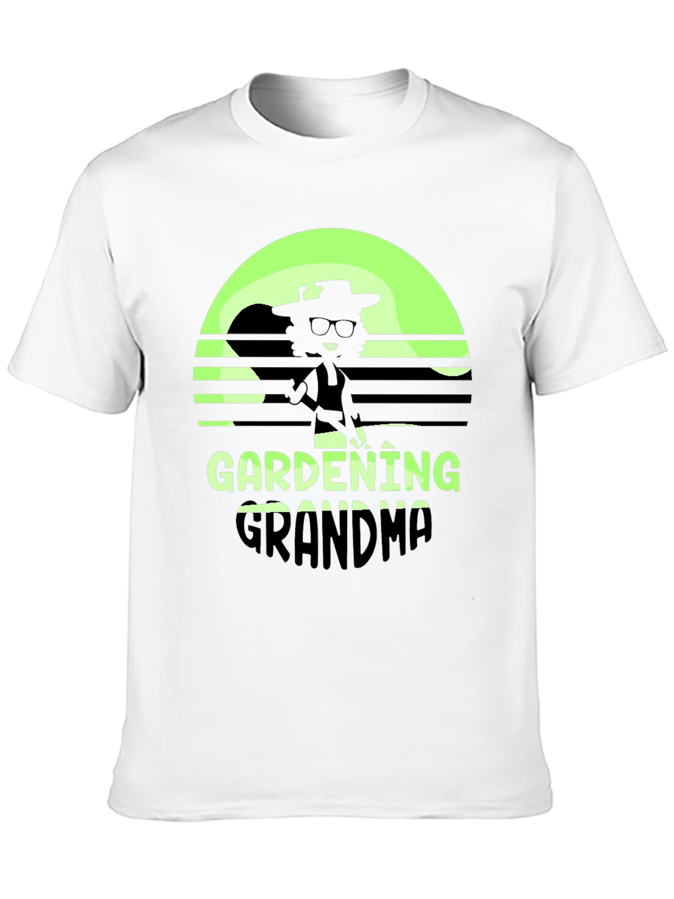Black Gardening Grandma T-Shirt - Retro Style view 10
