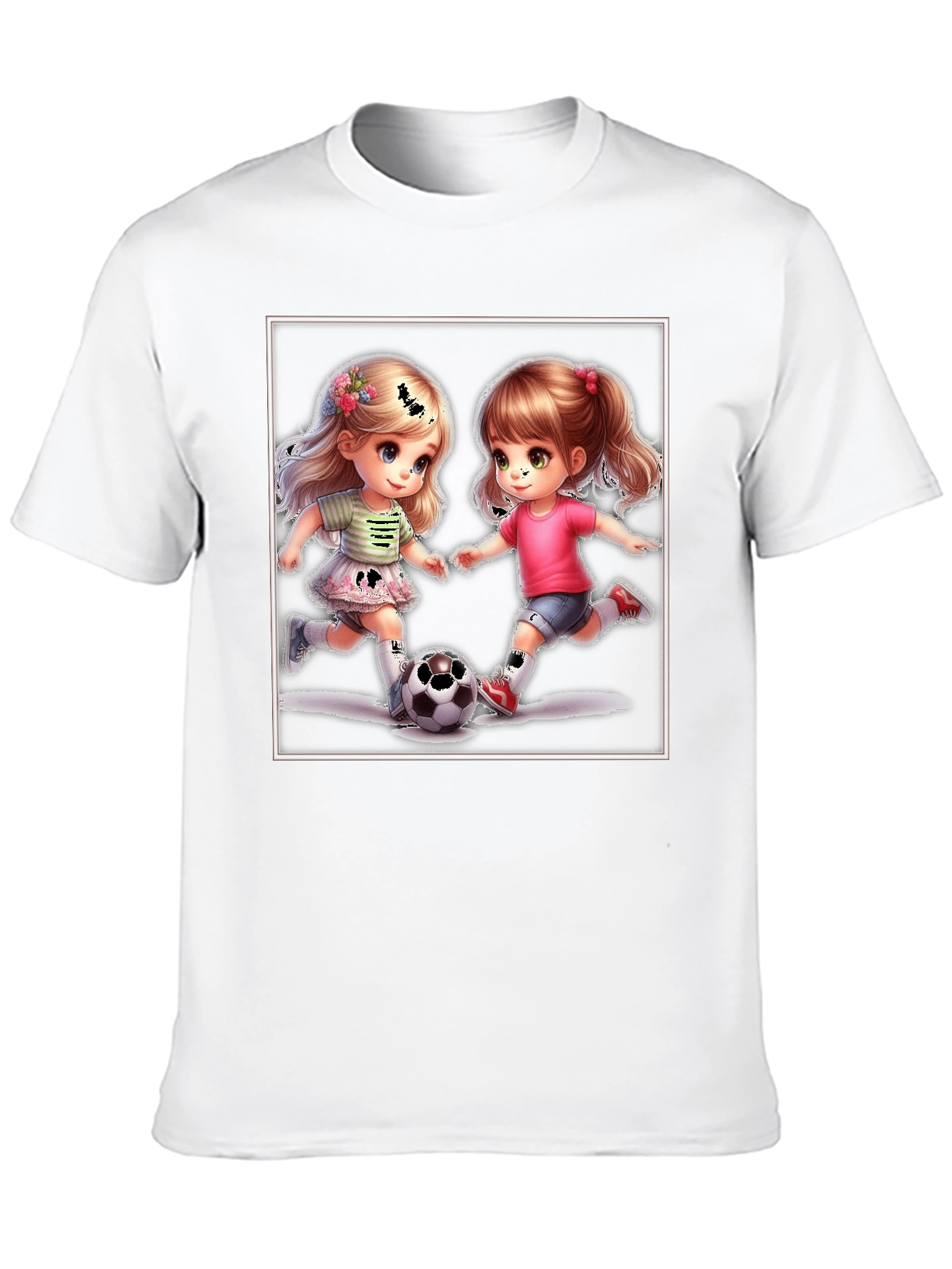 Black Soccer Girls Graphic T-Shirt view 10