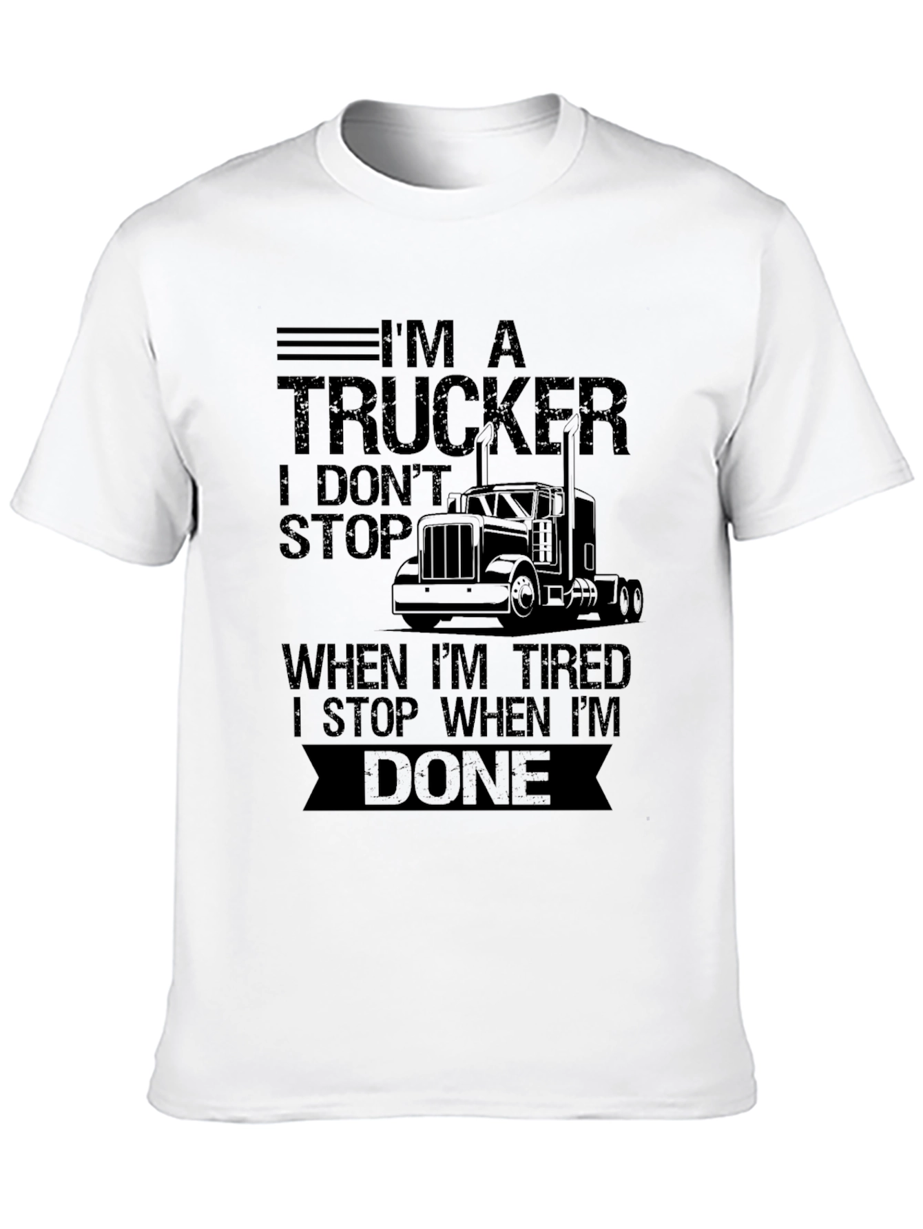 Black I'm A Trucker Graphic T-Shirt - Driver Apparel view 10