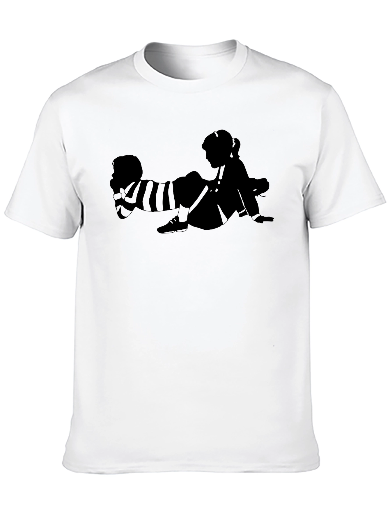 Black Retro Kids Graphic T-Shirt - Black Cotton Tee view 10