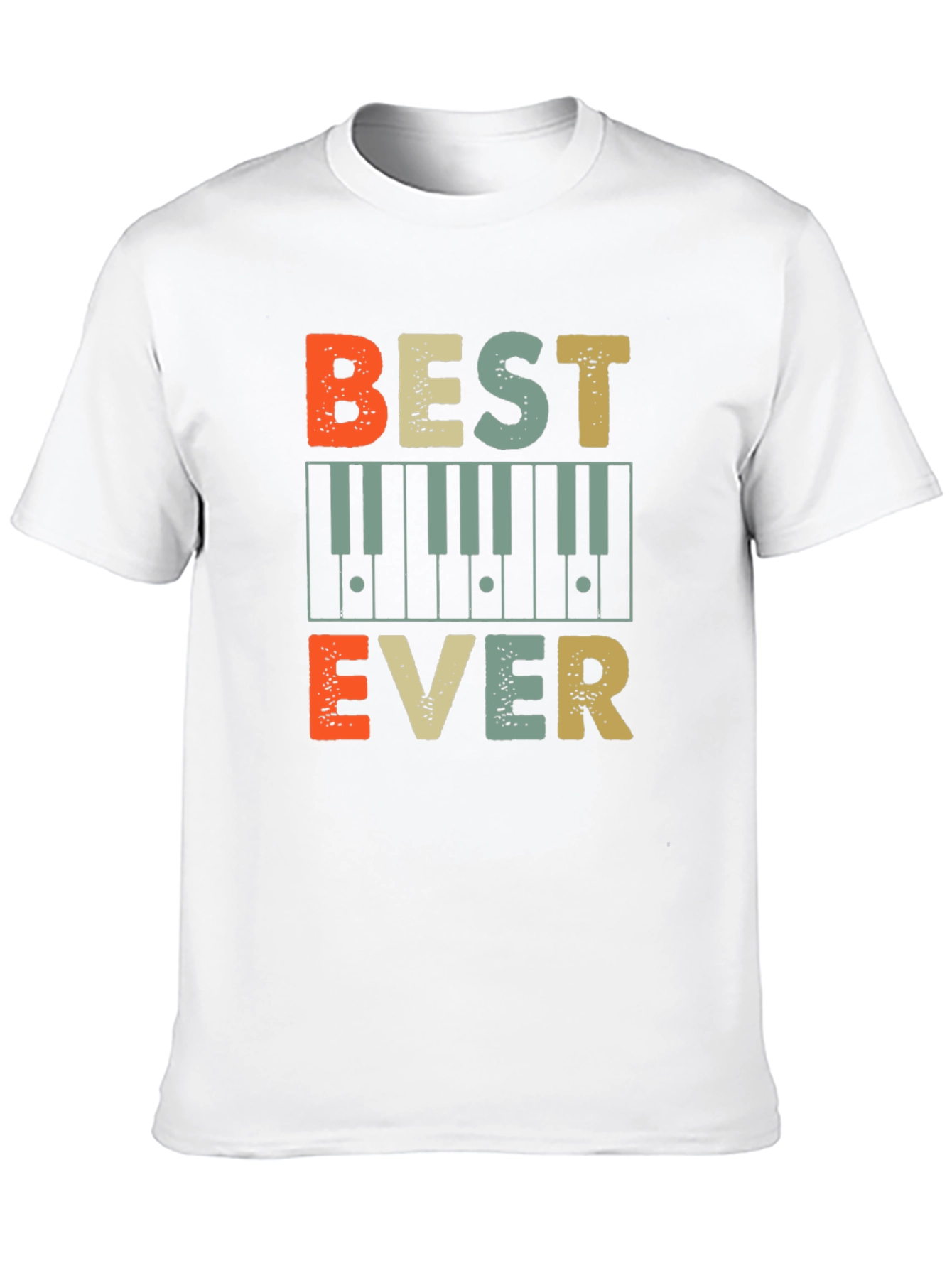 Best Ever Piano T-Shirt - Vintage Music Tee - 10