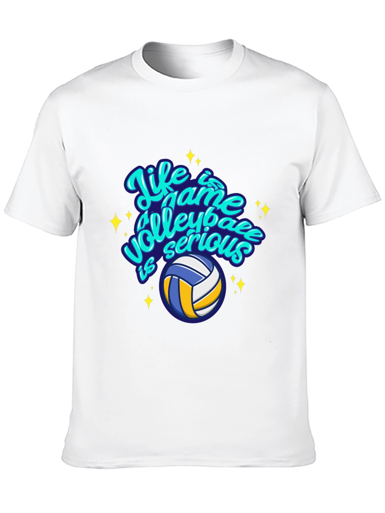 Black Volleyball Life Game Graphic Tee - Casual Comfort view 10