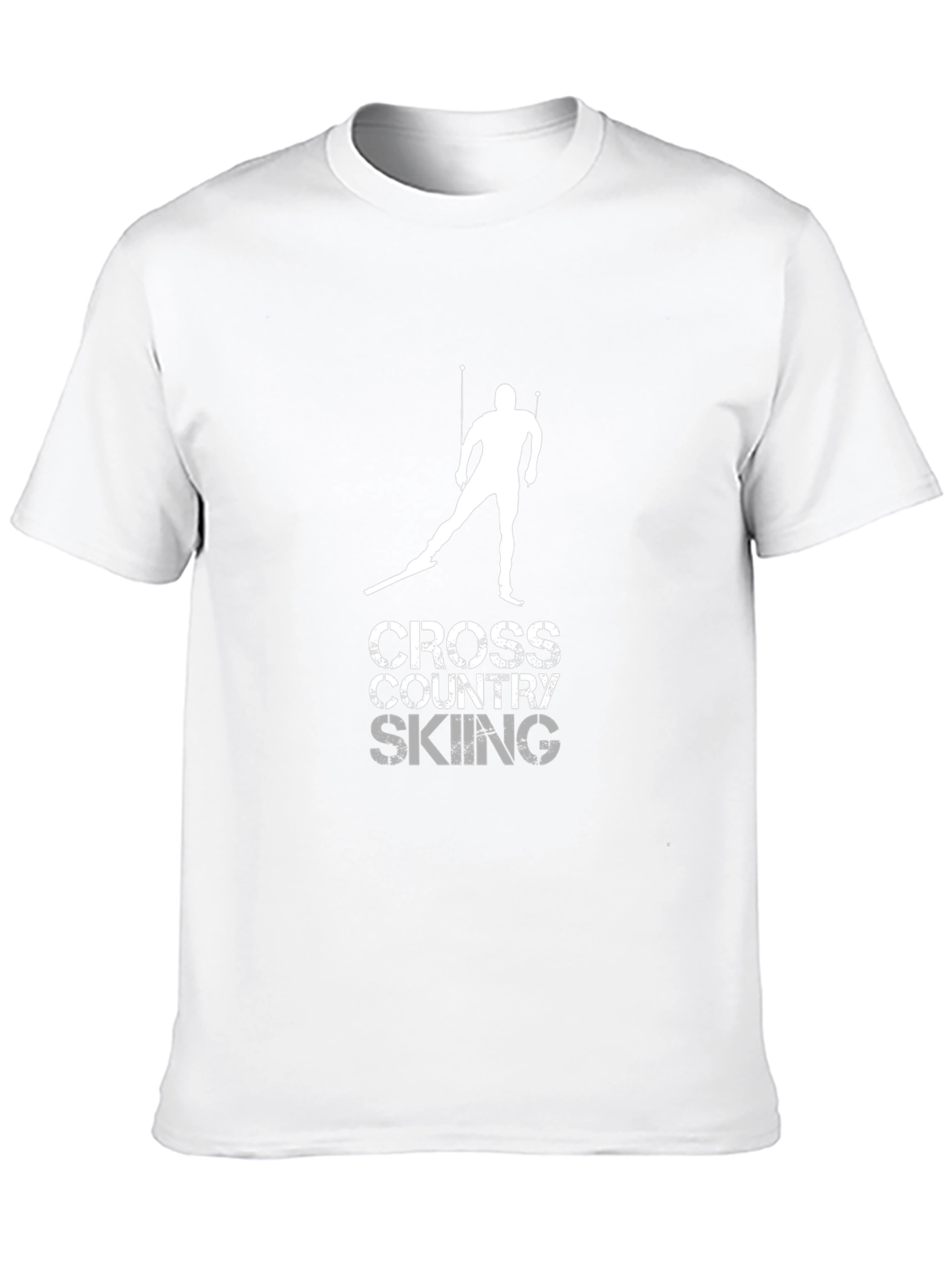 Black Cross Country Skiing Graphic T-Shirt - Sportswear Tee view 10