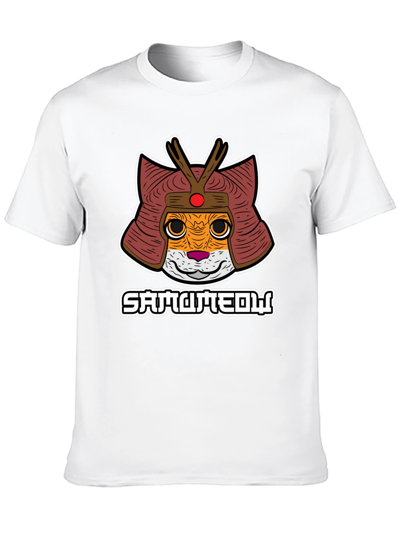 Black Samurameow T-Shirt: Cat Samurai view 10