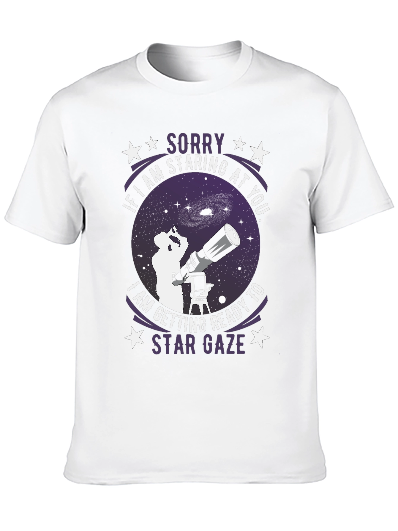 Black Star Gaze T-Shirt - Sorry If I'm Staring! view 10