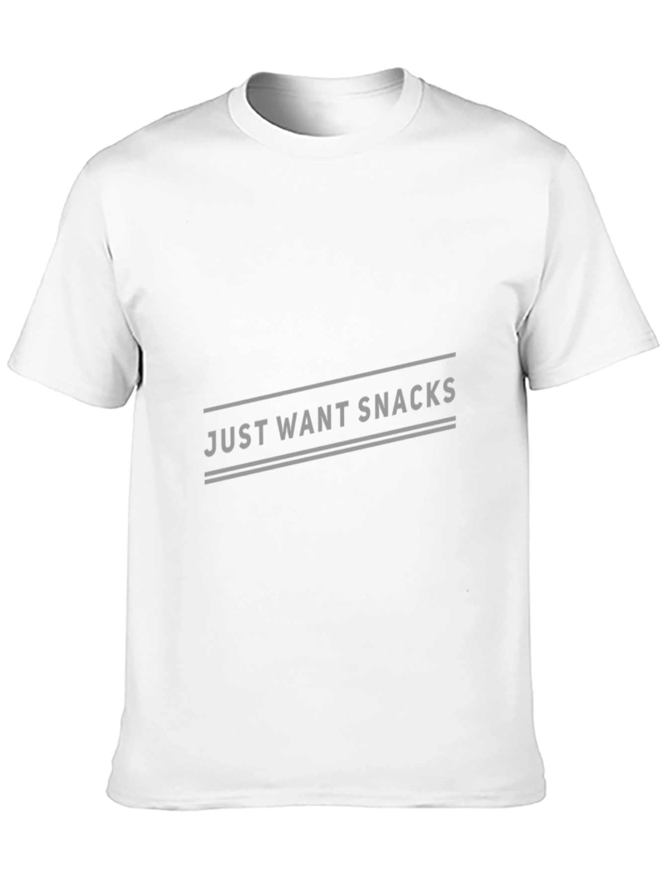 Black Just Want Snacks Black T-Shirt, Casual Wear view 10