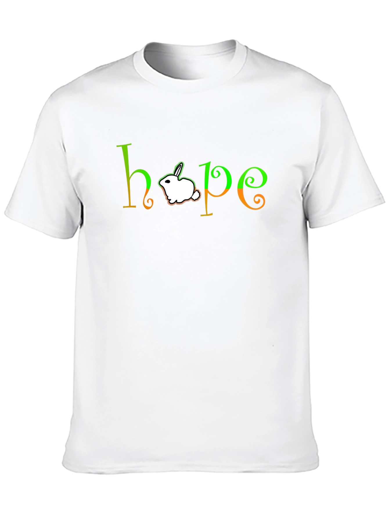 Black Hope Rabbit Graphic Tee - Unisex Black T-Shirt view 10