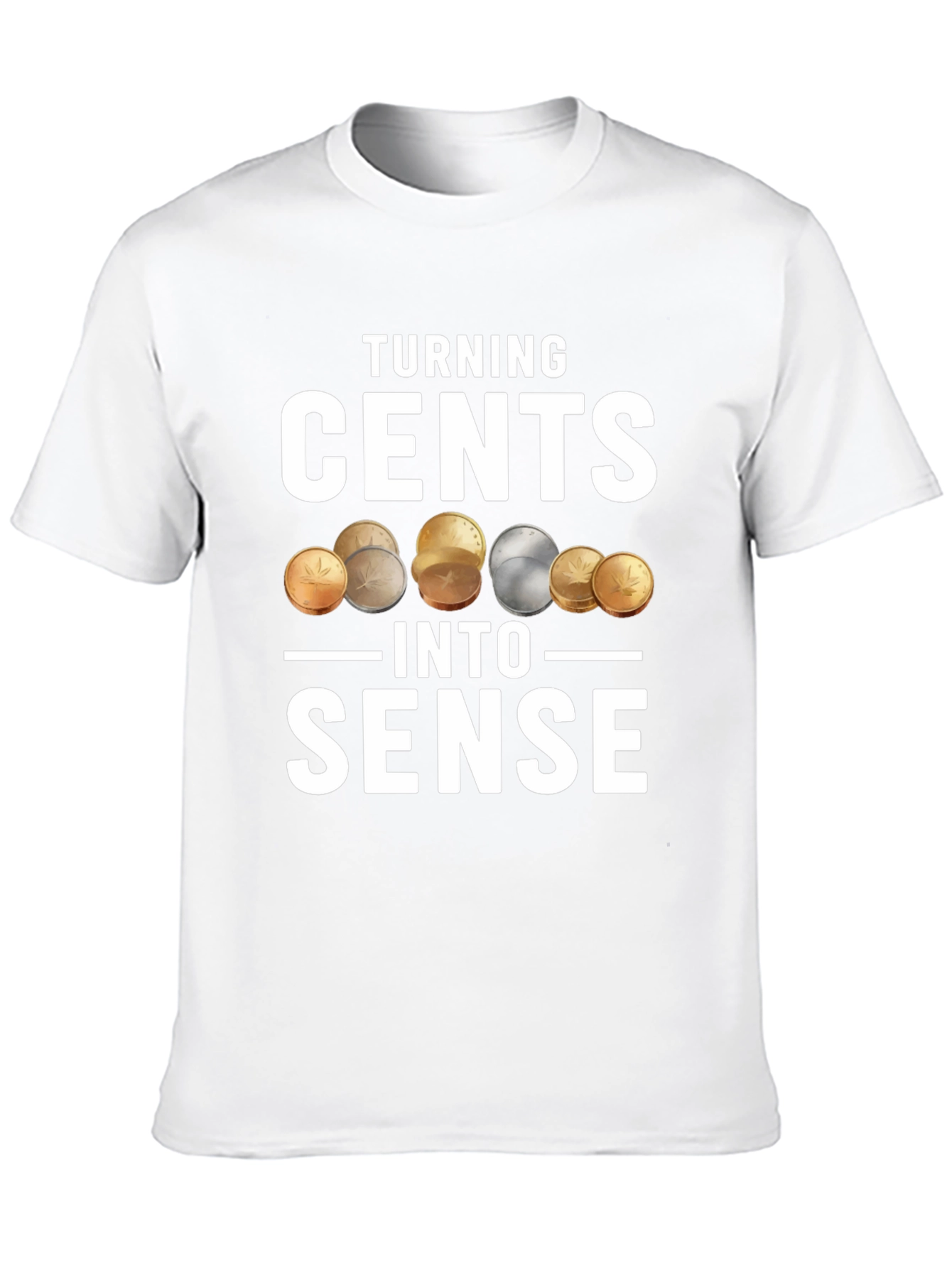 Black Turning Cents Into Sense Graphic Tee view 10