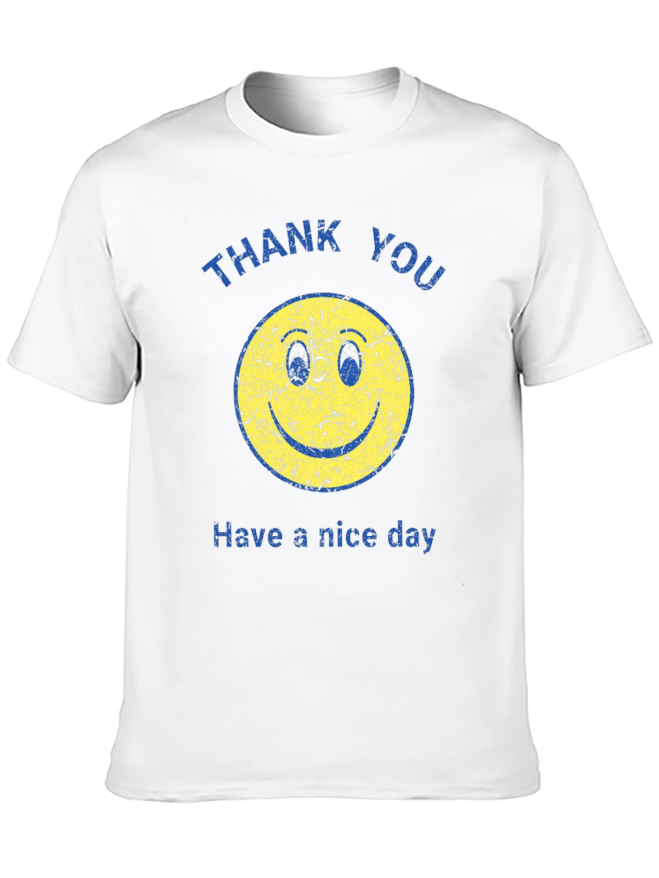Black Retro Smiley Face T-Shirt - "Have a nice day" view 10