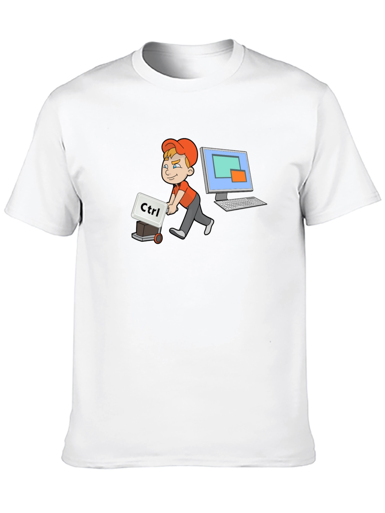Black Geeky "Ctrl" Computer T-Shirt view 10