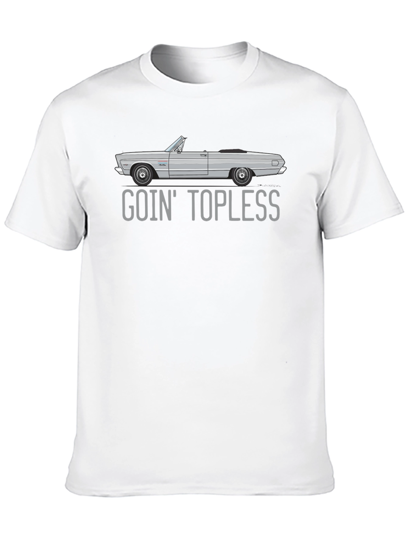 Black Goin' Topless Car T-Shirt - Classic Convertible Tee view 10
