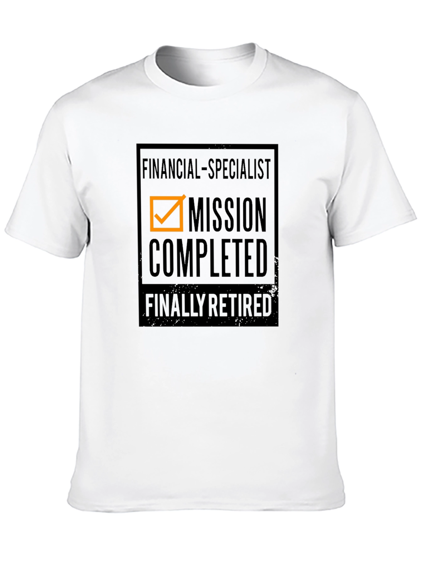 Black Financial Specialist Mission Completed Retired T-Shirt view 10