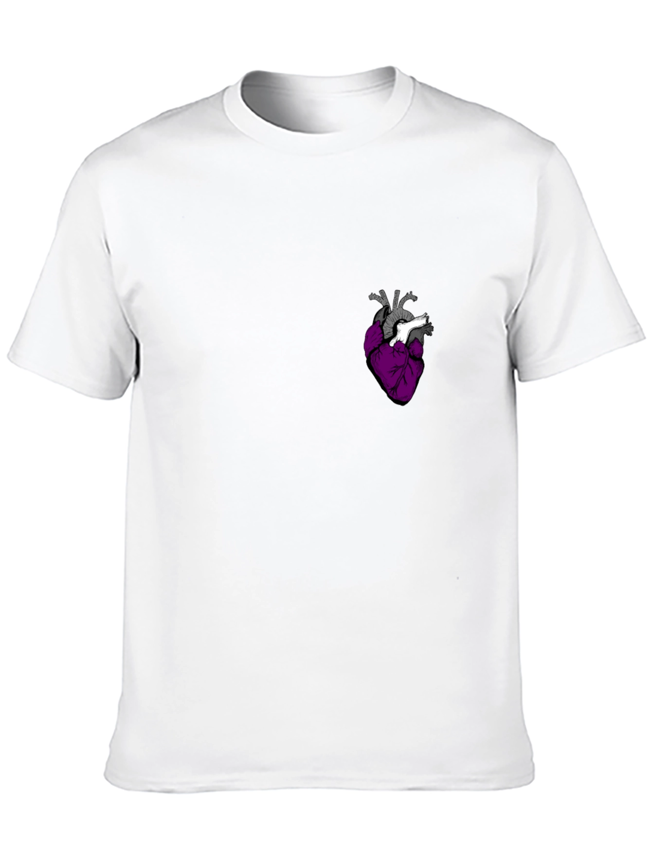 Black Anatomical Heart Graphic Tee - Black T-Shirt view 10