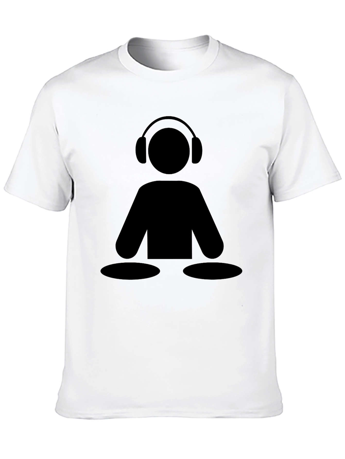 Black DJ Icon Black Graphic Tee - Music Lover Shirt view 10