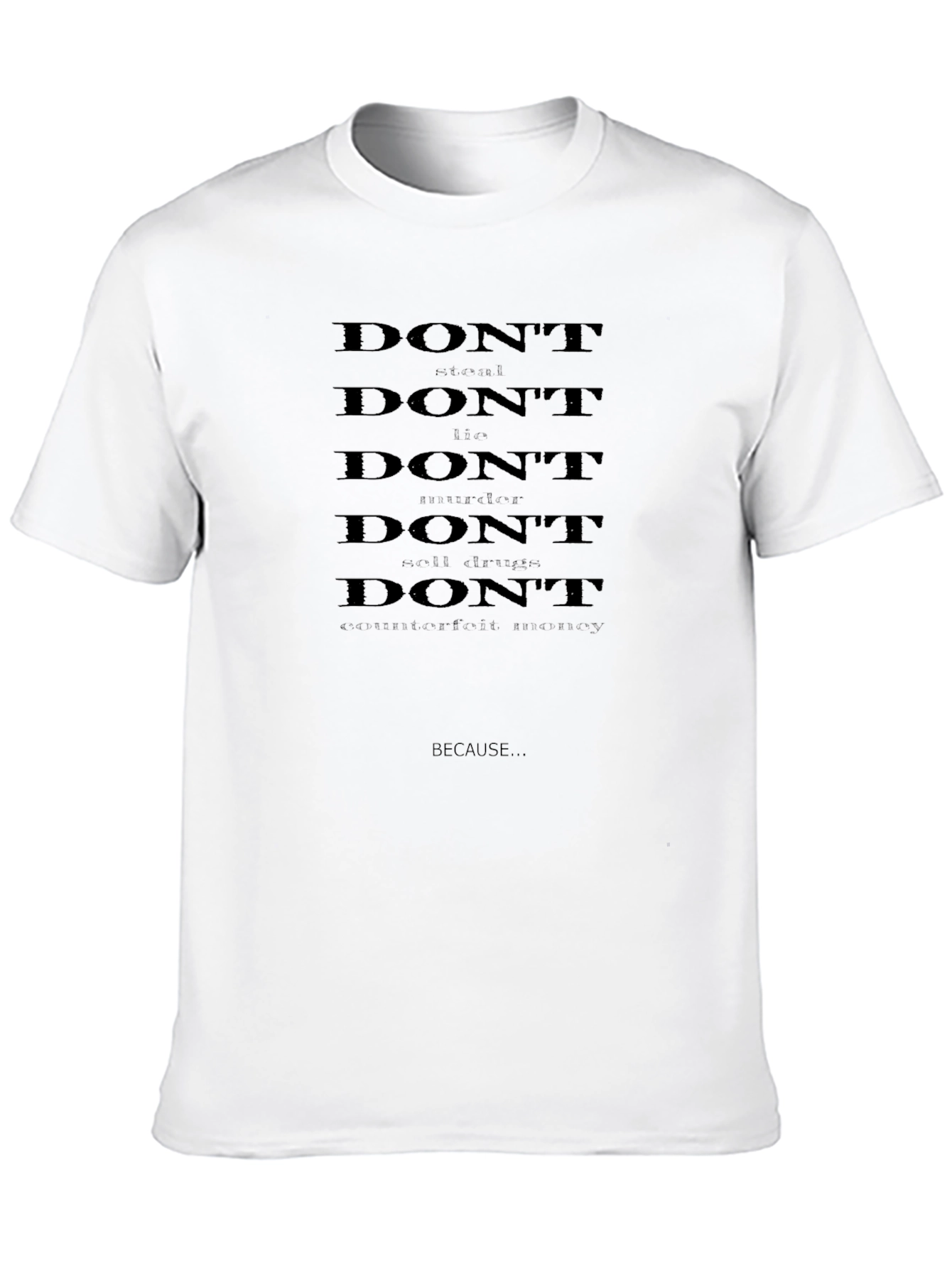 Black Don't Do Drugs Men's Black T-Shirt view 10