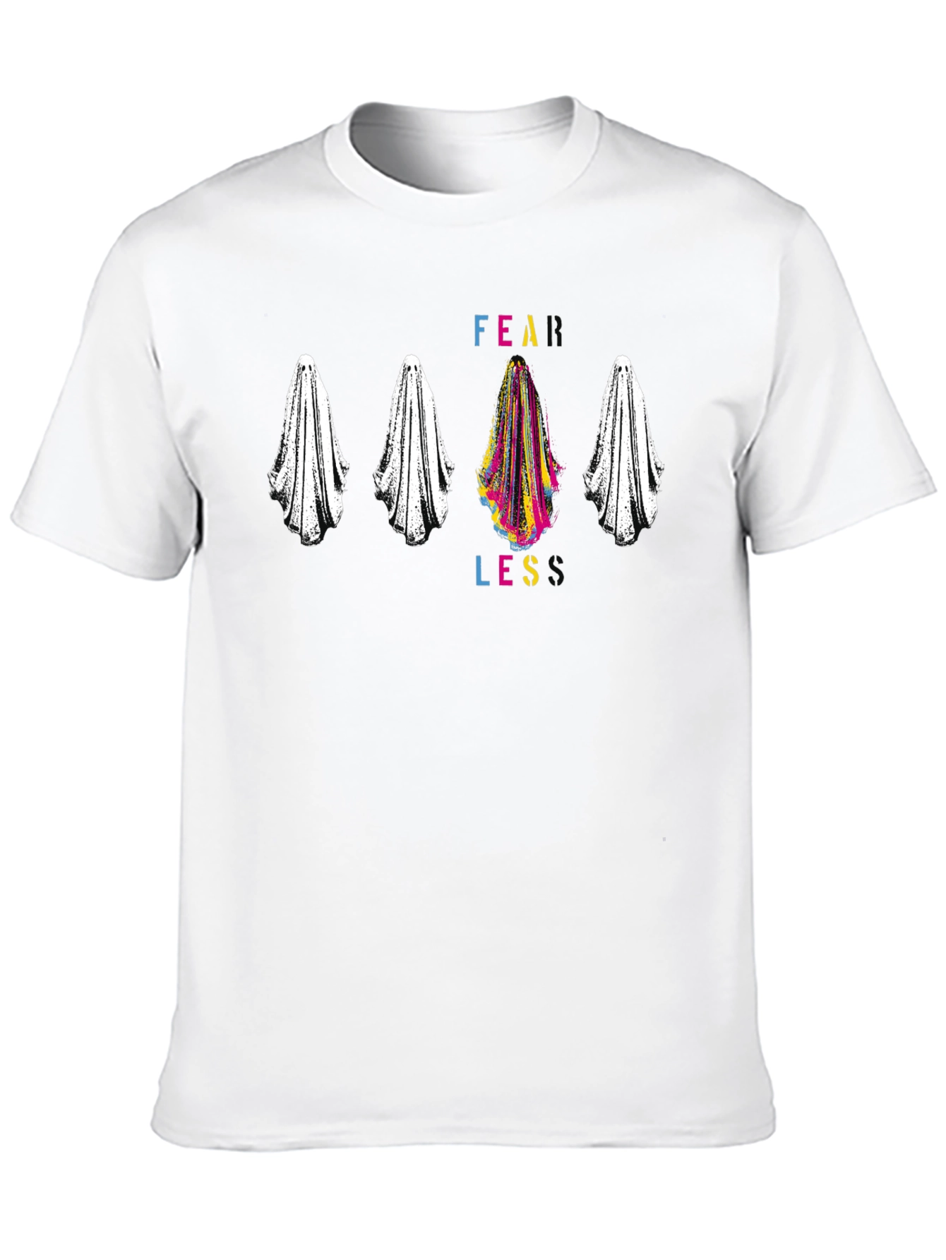 Black Fearless Ghost T-Shirt - Be Unique view 10