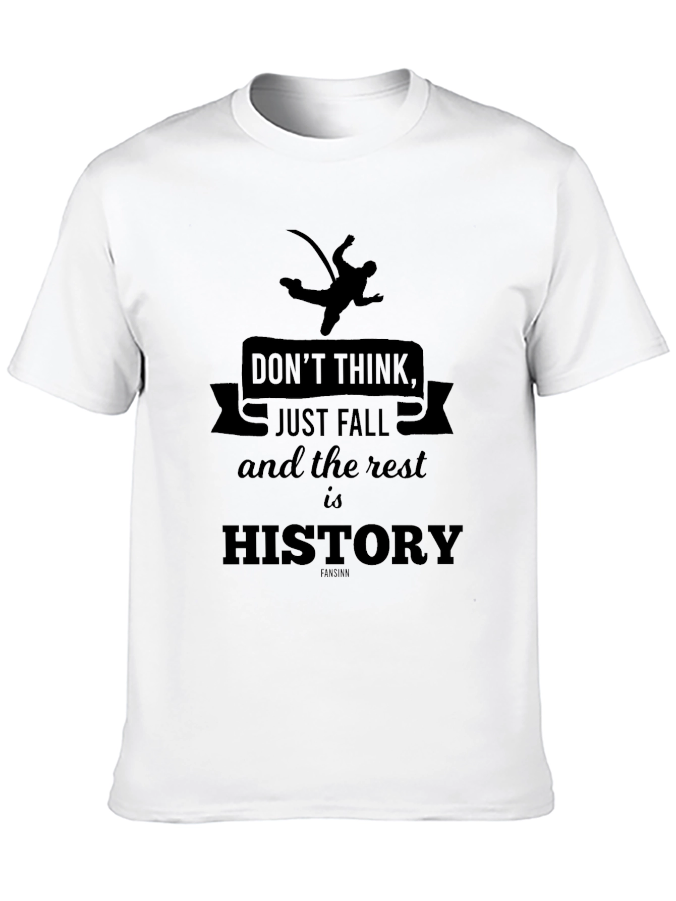 Black Don't Think Just Fall History Black T-Shirt view 10