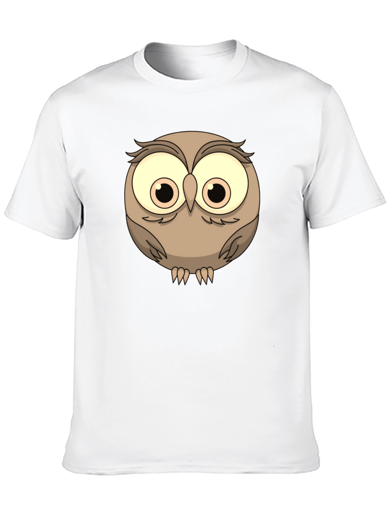 Black Cute Owl Graphic Tee - Men's Black T-Shirt view 10
