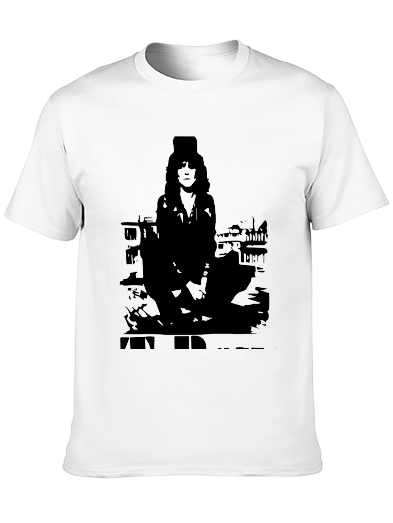 Black Black Graphic Tee - Patti Smith Silhouette Design view 10