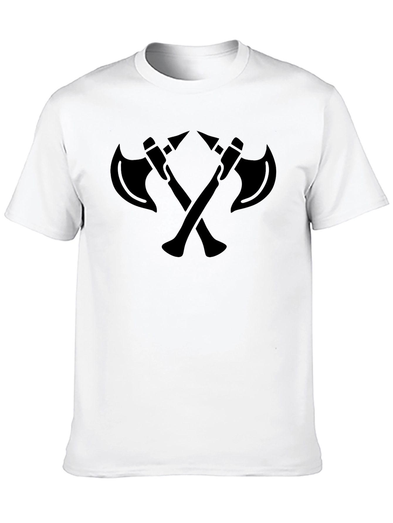 Black Axe Warrior T-Shirt - Bold Crossed Axe Design view 10