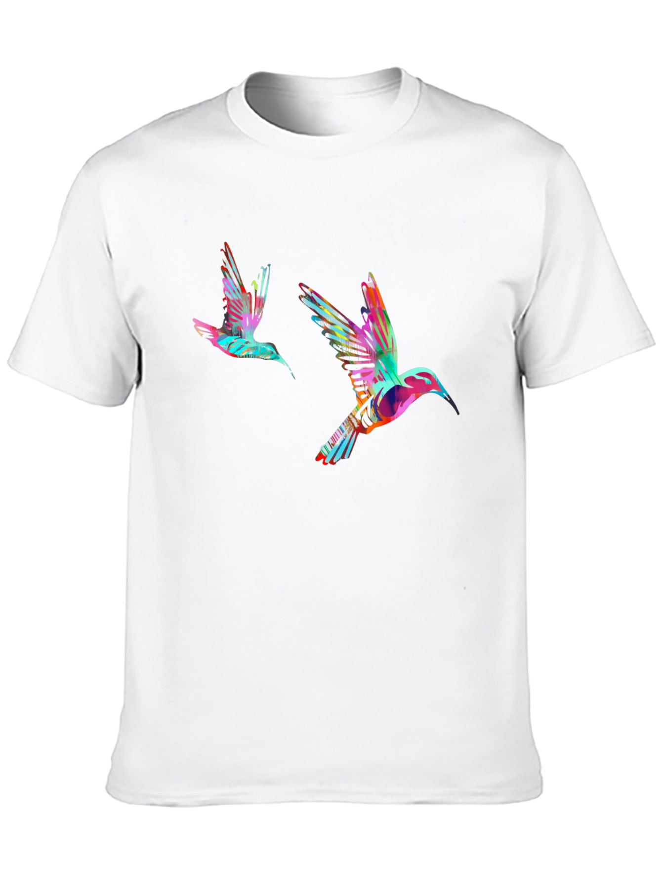 Black Hummingbird Print Black T-Shirt view 10