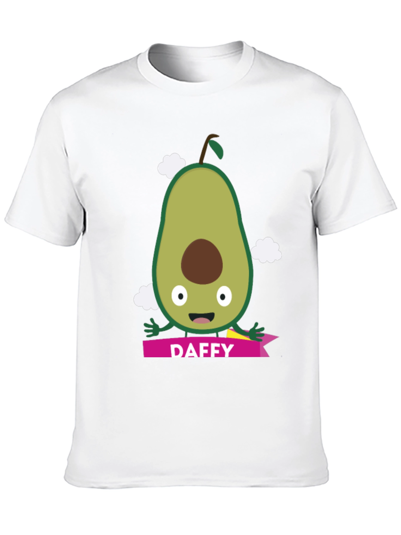 Black Daffy Avocado Cartoon Graphic Black T-Shirt view 10