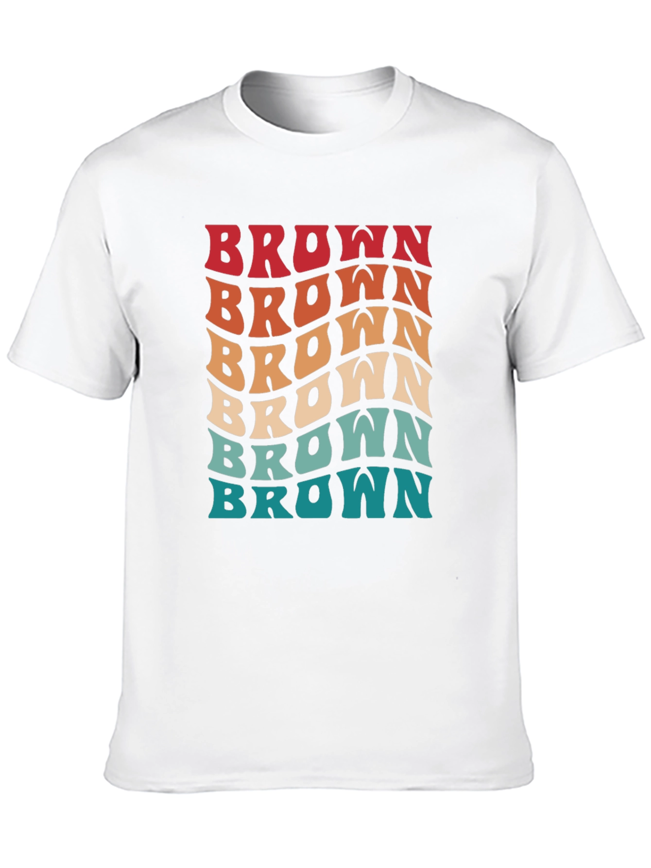 Black Retro Brown Wavy Text Graphic Tee view 10