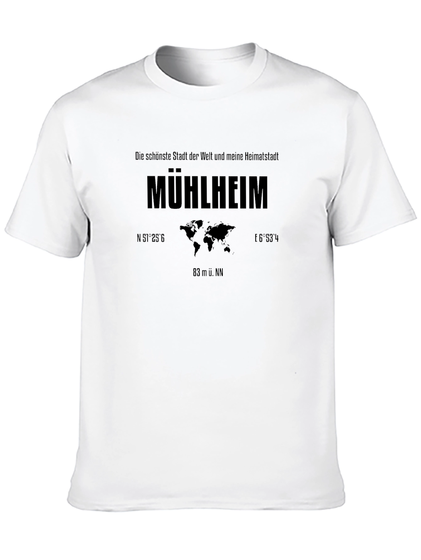 Black Mülheim Heimatstadt Men's Graphic T-Shirt view 10