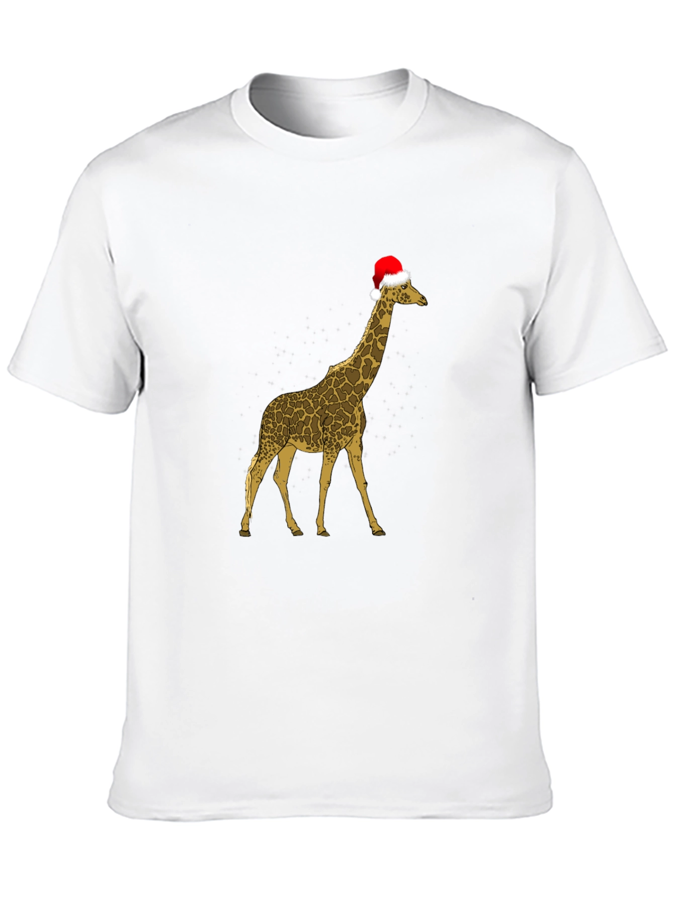 Black Festive Giraffe Tee - Christmas Holiday Apparel view 10