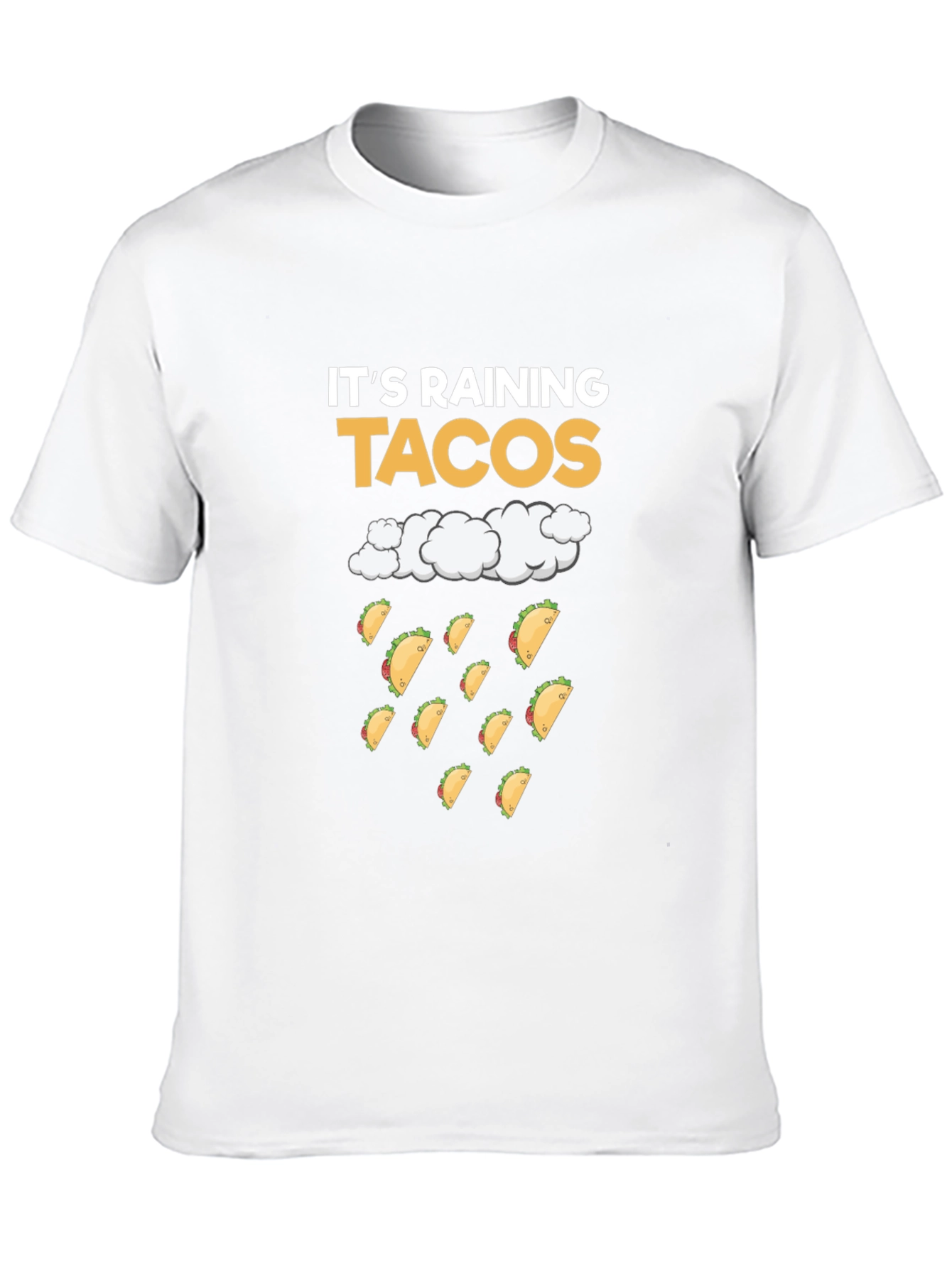 Black It's Raining Tacos Black T-Shirt view 10