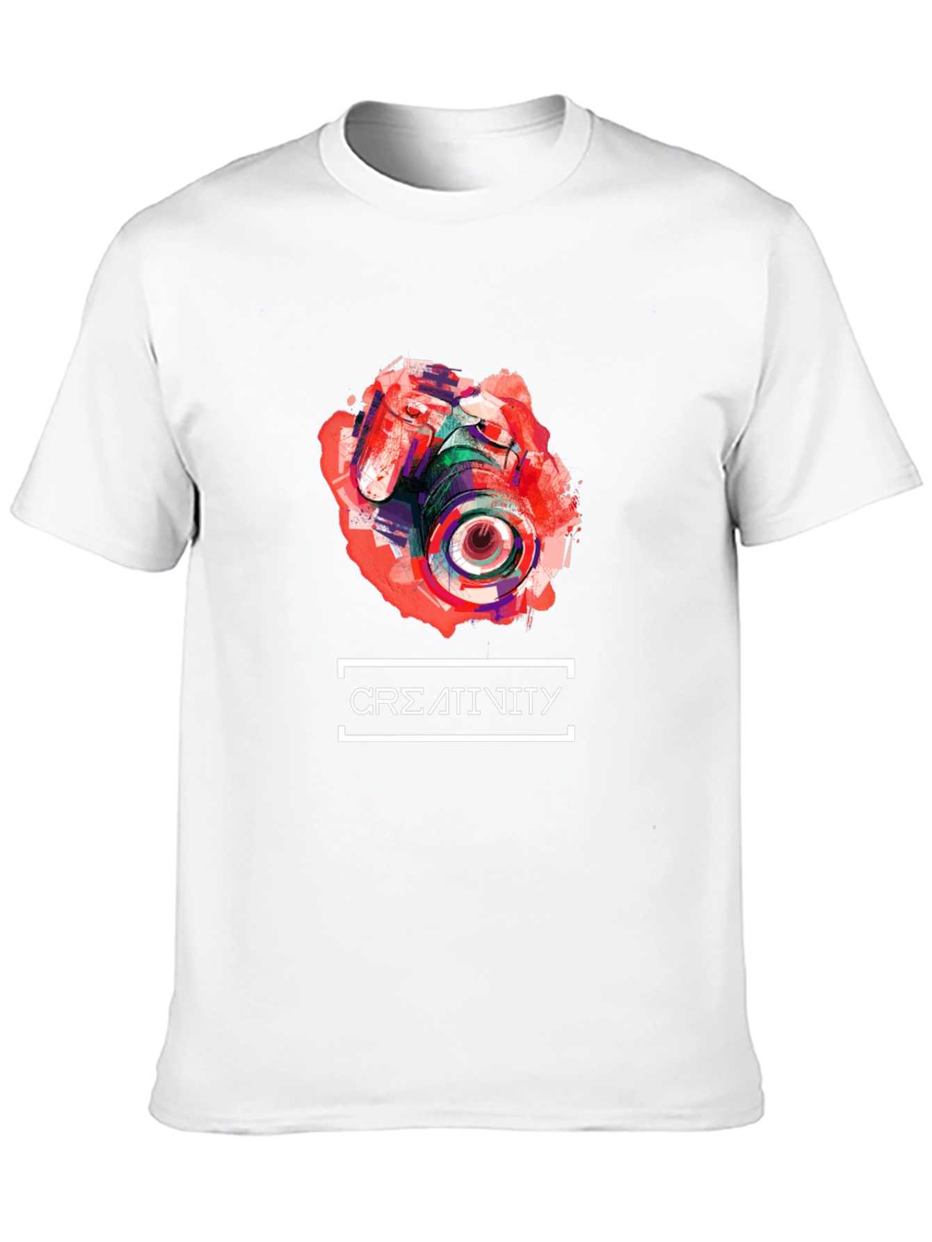 Black Abstract Camera Creativity T-Shirt - Unique Design view 10