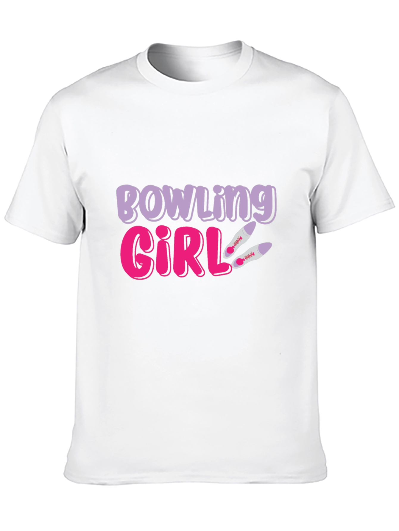 Black Bowling Girl Graphic Tee - Novelty T-Shirt view 10