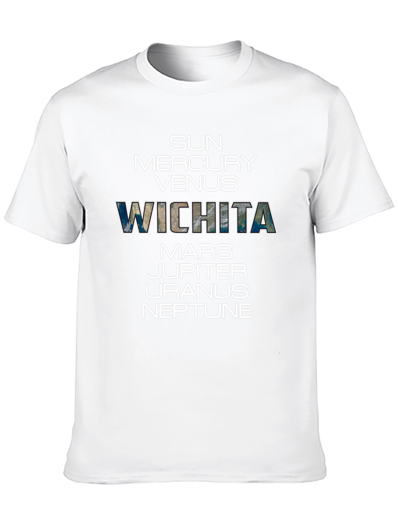 Black Planets and Wichita T-Shirt - Black Cotton Tee view 10