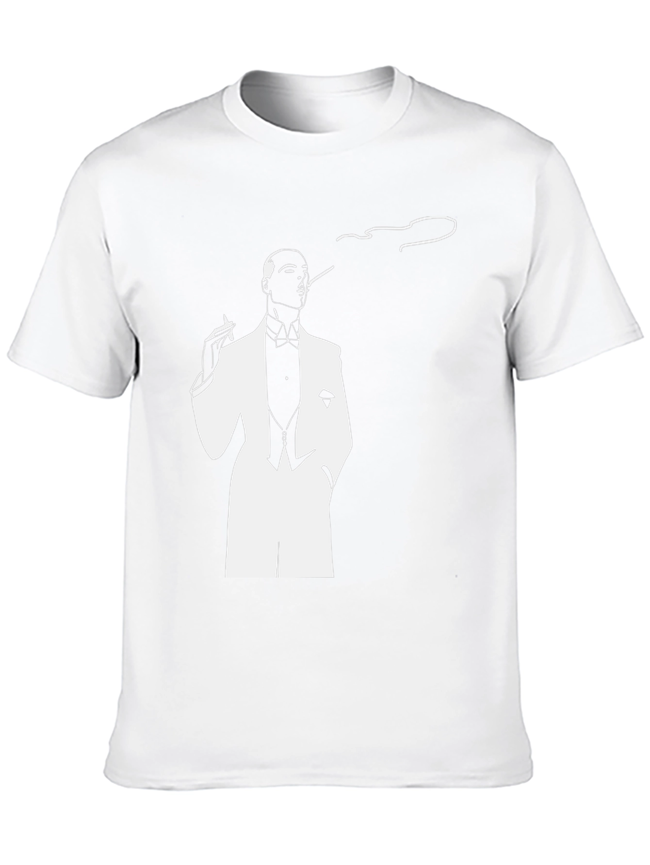 Black Dapper Smoker Graphic Tee - Stylish Black T-Shirt view 10