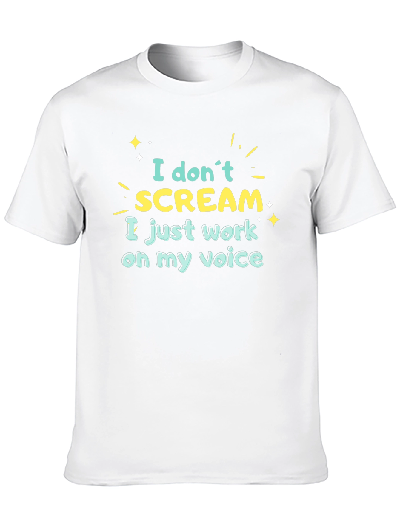 Black I Don't Scream Black Graphic T-Shirt view 10