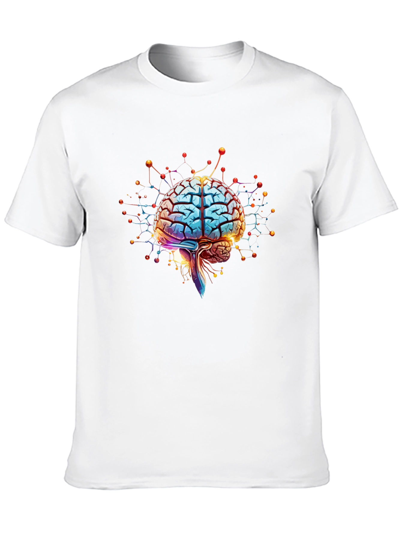 Black Brain Network Graphic Tee view 10