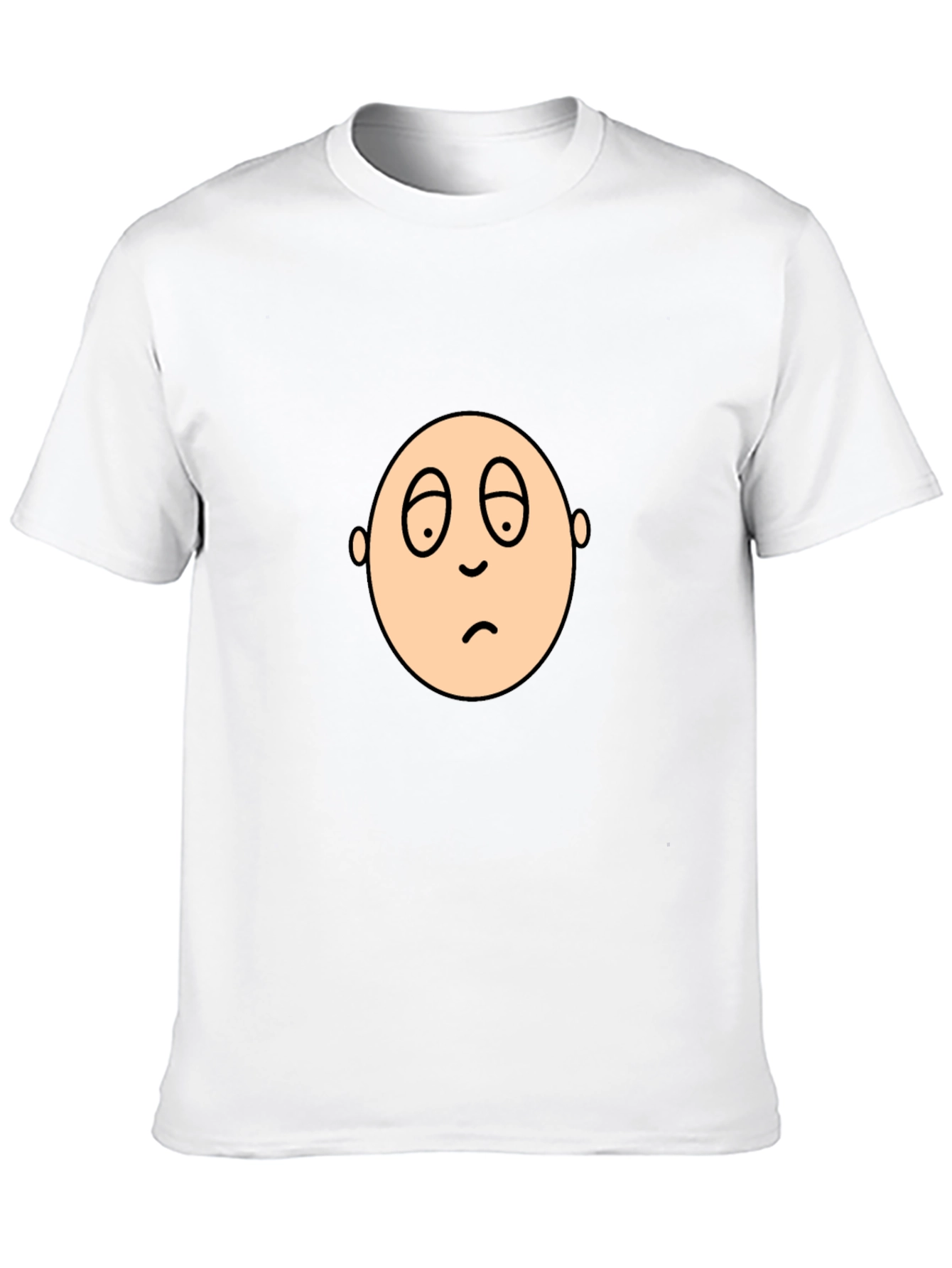 Black Sad Face Graphic Black T-Shirt view 10