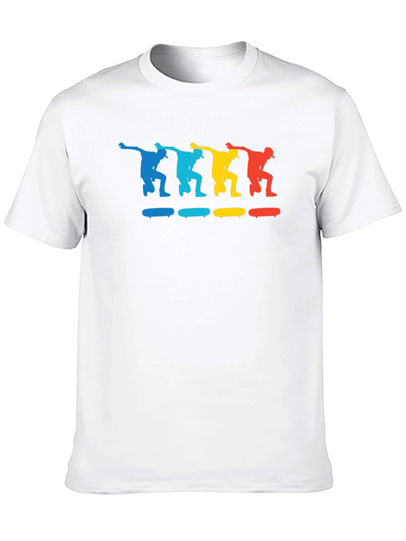 Black Skateboarding Silhouette Graphic T-Shirt view 10