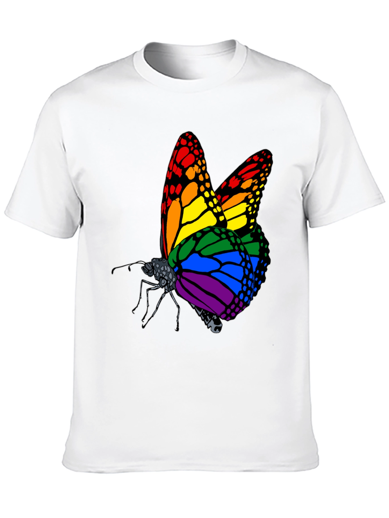 Black Rainbow Butterfly Graphic Tee view 10