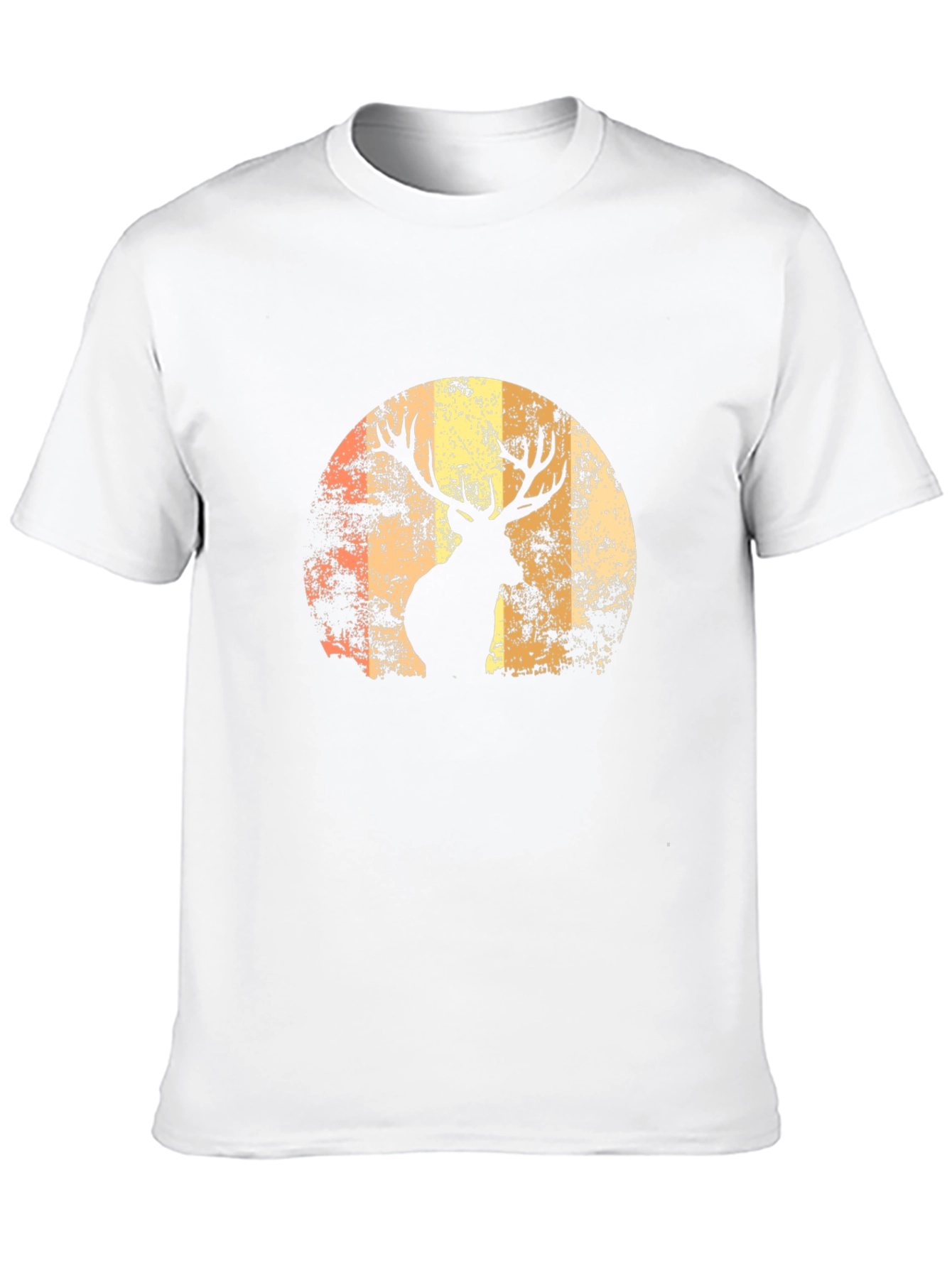Black Deer Silhouette Graphic Tee - Men's Black T-Shirt view 10