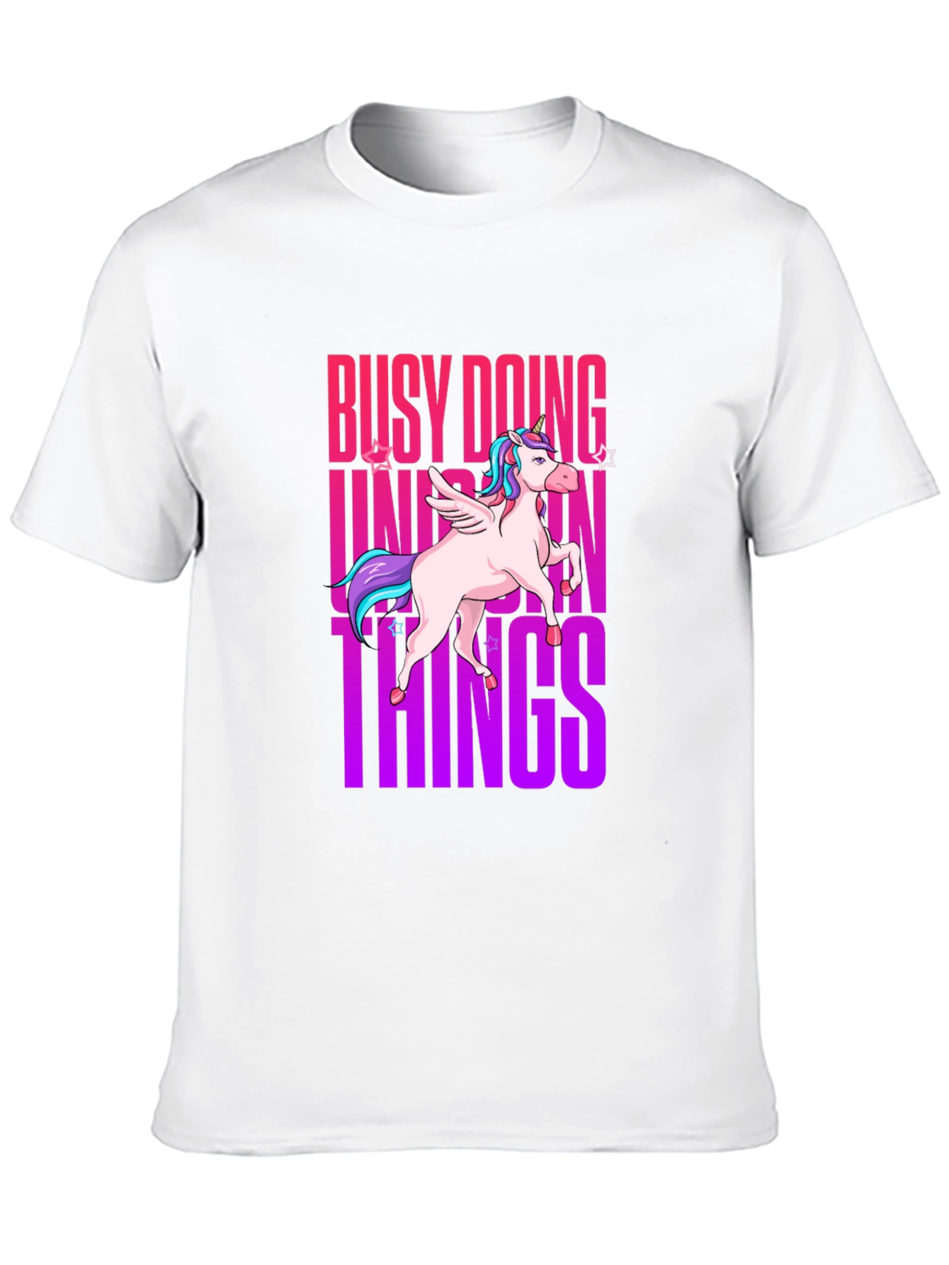 Black Busy Doing Unicorn Things Graphic Tee view 10