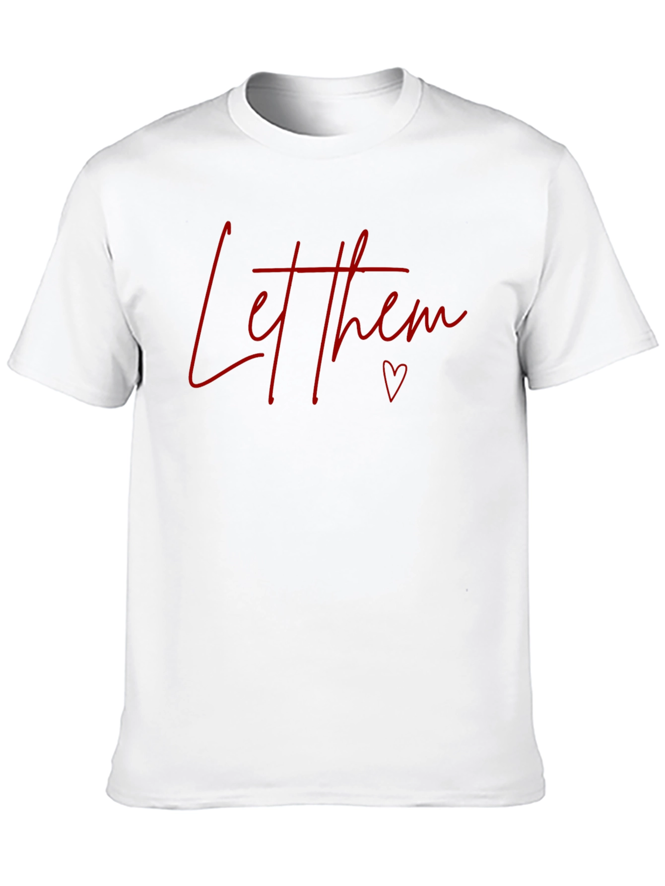 Black Let Them T-Shirt - Red Text on Black view 10