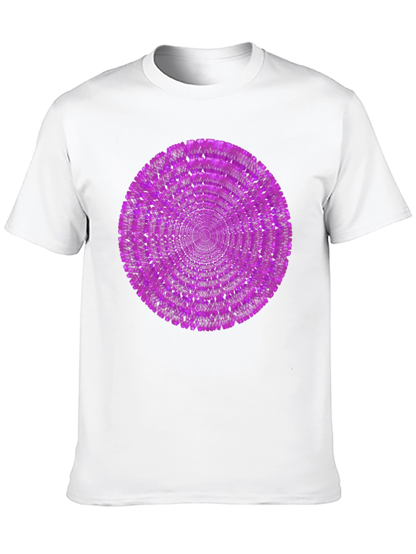 Black Abstract Purple Circle Graphic Black T-Shirt view 10