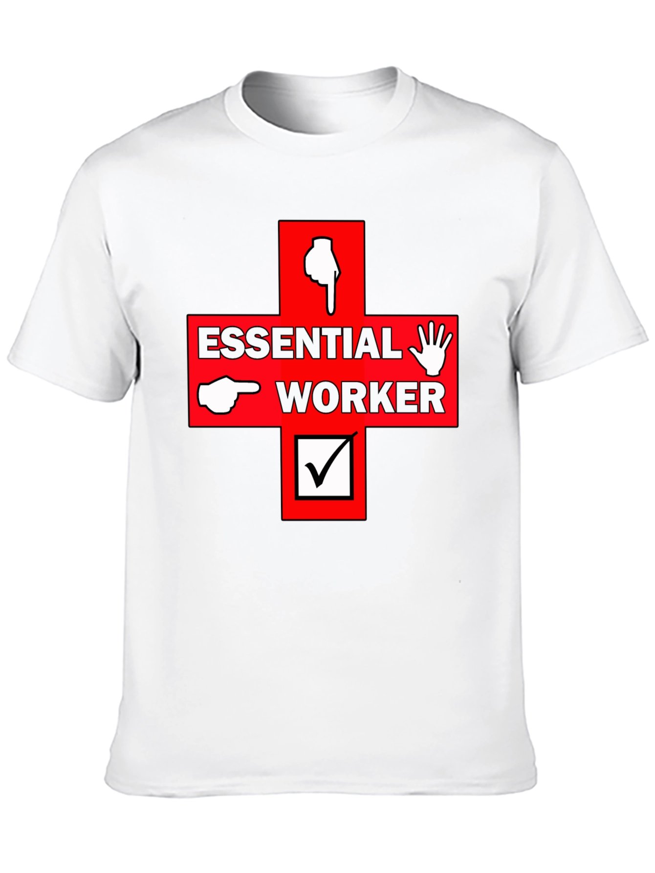 Black Essential Worker Graphic Print Tee view 10