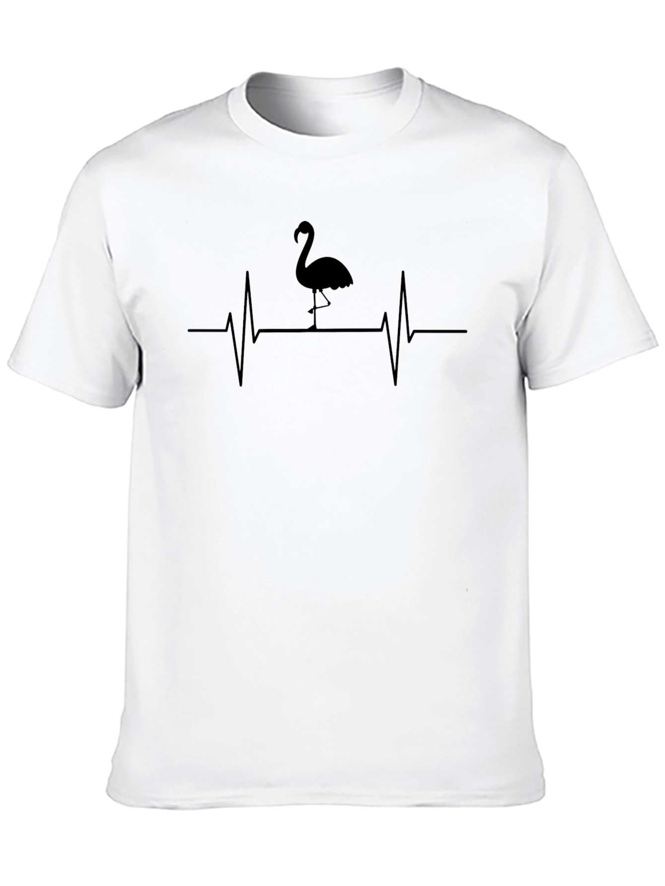 Black Flamingo Heartbeat Black T-Shirt view 10