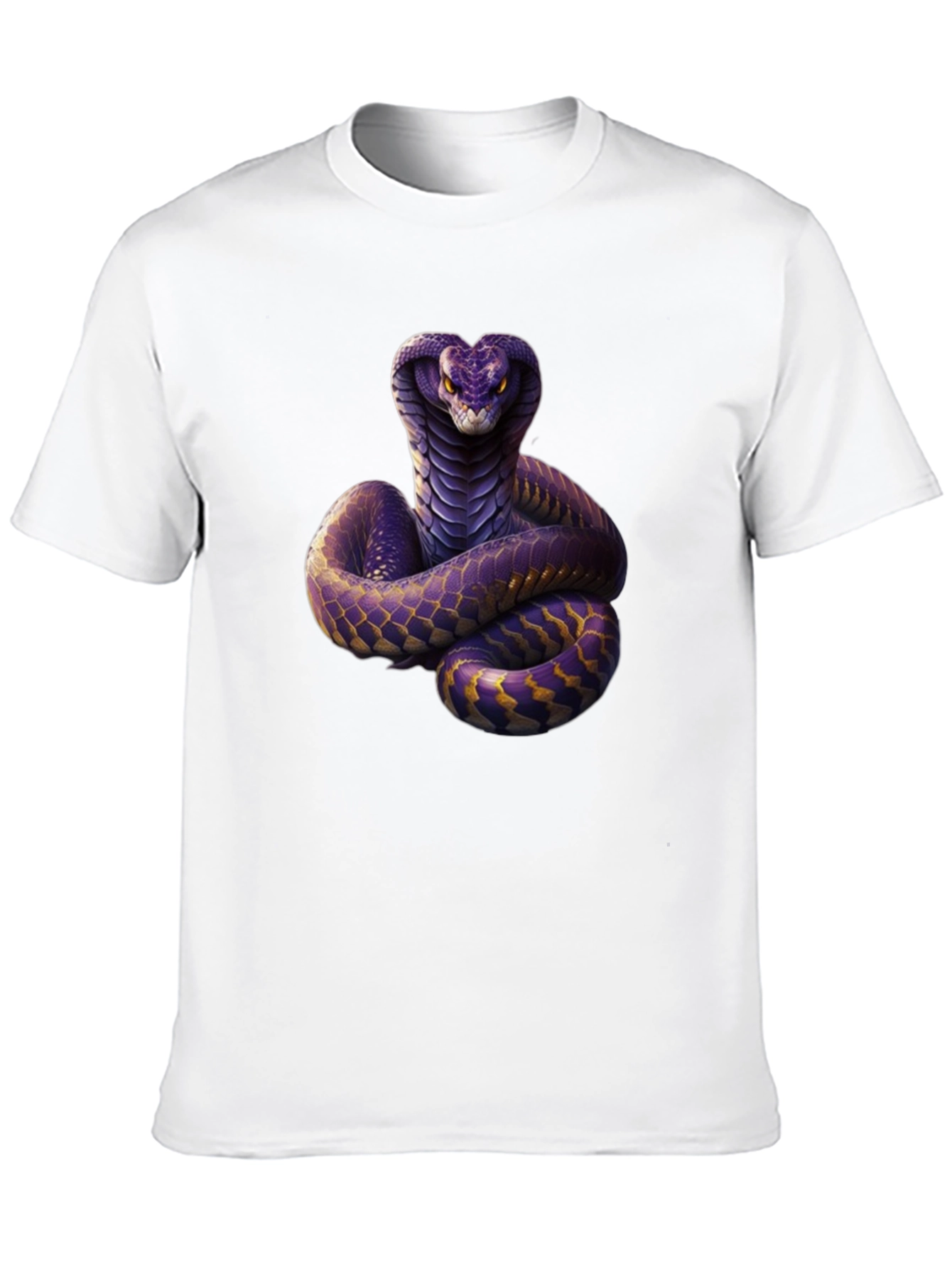 Black Cobra Graphic Print Black T-Shirt view 10