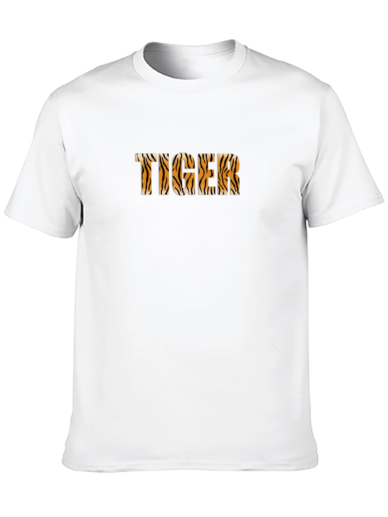 Black Tiger Stripe Print Crew Neck T-Shirt - Black view 10