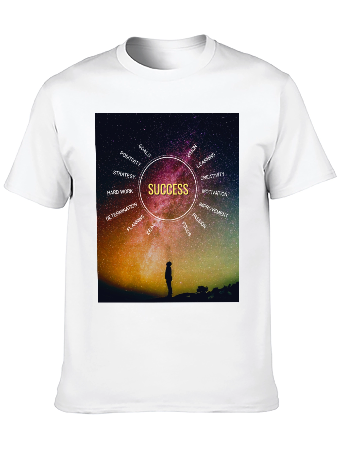 Black Success Motivational Graphic Tee view 10