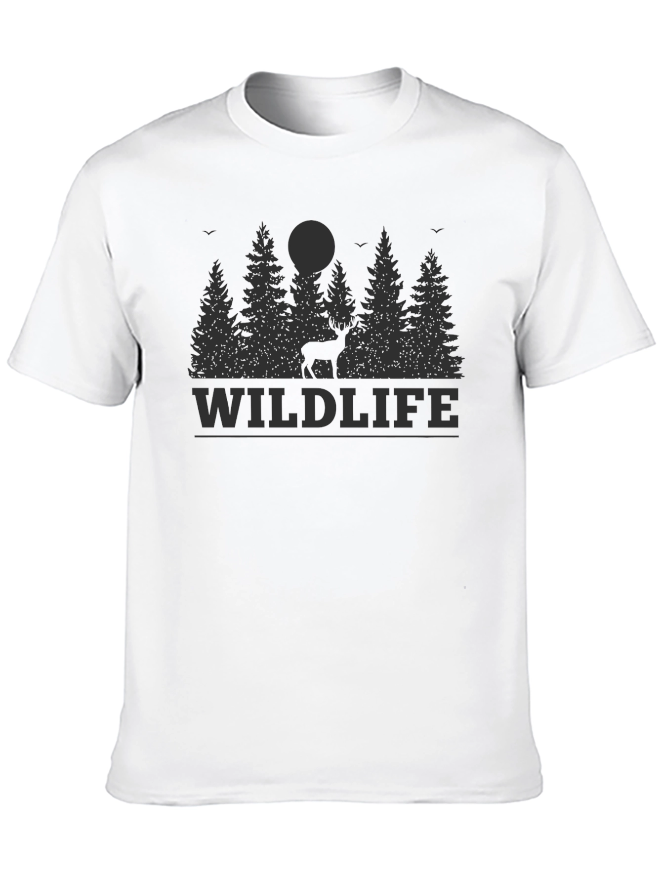 Black Wildlife Graphic Print T-Shirt view 10
