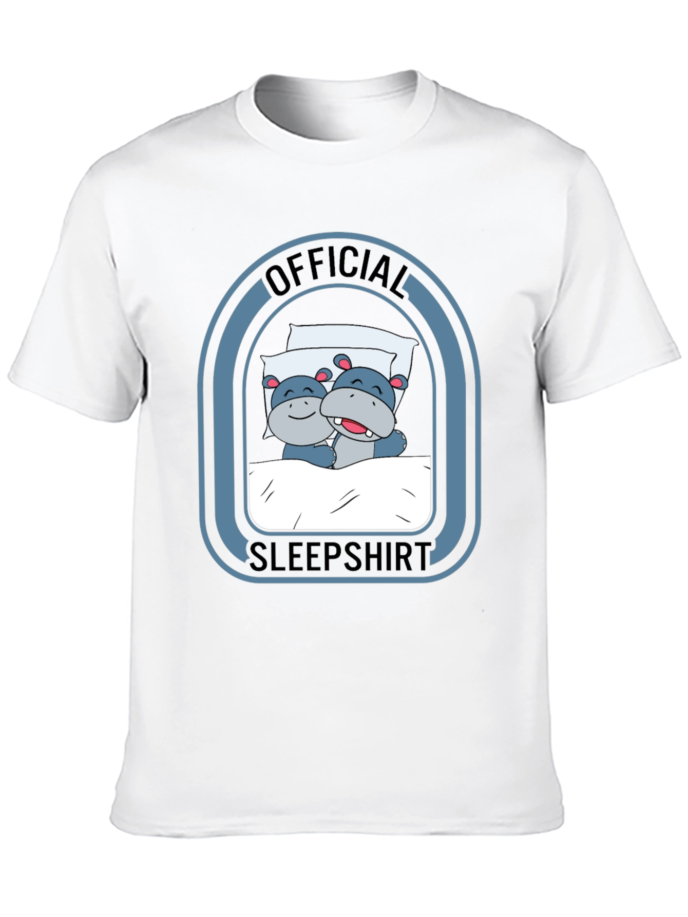 Black Official Sleepshirt: Hippo Pajama Tee view 10